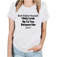 thumbnail image 2 of Kayannuo Hauts pour Femmes Liquidation Chemises pour Femmes Saint-Valentin Haut à Manches Courtes Imprimé Lettre, 2 of 5