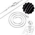 thumbnail image 2 of Collier Snake Chain Rond en Argent Sterling 1 mm pour Femmes 24 Po, 2 of 5