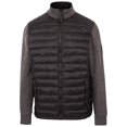 thumbnail image 1 of DLX Veste Homme Rembourrée à Fermeture Éclair Complète Manches en Polaire Décontractée Déperlante, 1 of 2