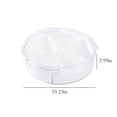 thumbnail image 3 of Yhmxh Kitchen Gadgets Kitchen Essentials Plastic Divided Serving Tray With Lids,Snack Fruit Trayfood Storage Lunch Storage Box,Vegetarian Candy Snack Party Appetizers Tray Compartment compote, 3 of 5