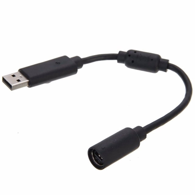 LEEYNEER USB Breakaway Extension Cable for Xbox 360 Wired Gamepad Controller Black