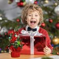 thumbnail image 3 of Red Festive Small Christmas Tree For Home And Office Decorations Easy To Display And Store Dimensions 5.91 X 5.91 X 7.87 Inches Weight 0.13 Lb 1Pc, 3 of 7