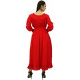 thumbnail image 4 of Bimba Robe Maxi Longue Décontractée en Coton pour Femme à Taille Smockée, 4 of 7