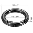 thumbnail image 2 of Unique Bargains Black Round Zinc Alloy Spring Gate O Ring Snap Clip Buckle, 10 Pack, 2 of 5
