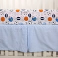 thumbnail image 3 of Sweet Baba Soft Cotton Blue Crib Bedding Set for Baby Boys,All-Star MVP 3 PC Crib Set, 3 of 7