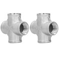 thumbnail image 3 of 2Pcs 4?Way 1/2?150 Adapter NPT Stainless Steel Connector Home Brewing Pipe Fittings, 3 of 7