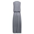 thumbnail image 5 of Ketyyh-chn99 Robes pour Femmes Robe d'Été Robe Extensible Robe Droite Unie pour Vacances Robe à Enfiler Robe de Plage Gris,2TG, 5 of 5