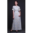 thumbnail image 4 of Bimba Rayon Leaf Floral Womens Printed Side Slit SummerDressLong Maxi Gown-XSmall, 4 of 6