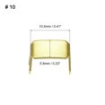 thumbnail image 2 of Unique Bargains 20Pack Zipper Stoppers #10 Top & Bottom Stops for Rescue Repair, Gold Tone, 2 of 6