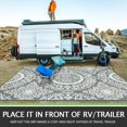 thumbnail image 4 of Outdoor Rug x Outdoor Carpet Reversible Patio Rug for Camping Large Outdoor Plastic Straw Area Rug Portable Geometric Mats for RV Backyard Deck Porch Beach Picnic Teal, 4 of 7