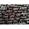thumbnail image 5 of oneOone Cotton Silk Black Fabric Text Craft Projects Decor Fabric Printed By The Yard 42 Inch Wide-KH, 5 of 5