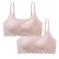 thumbnail image 1 of Timegard 2pc Wireless Bras for Women Seamless Adjustable Strap Breathable Comfy Sleep Underwear Sports Bras, 1 of 5