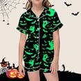 thumbnail image 2 of WEAIXIMIUNG Ensemble de Pyjama à Manches Courtes et Col Boutonné Imprimé pour Enfants 6-7 Ans, 2 of 4