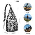 thumbnail image 3 of Rainbow Zebra Print Sling Bag - Colorful Abstract Zebra Stripes Crossbody Backpack for Women & Men, Modern Fashion Shoulder Bag (Cute Cartoon Zebra Pattern, Water-Resistant & Lightweight), 3 of 4