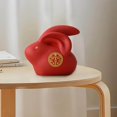 thumbnail image 2 of Baohd Cute Rabbit Statue Animal Model for Bookshelf Decoration Birthday Gift 12.5cmx9.5cmx12cm double ears, 2 of 9