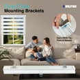 thumbnail image 3 of Biltek Zebra Cordless Window Blinds, Dual Layered Light Filtering Roller Shades, Easy Install Blinds, Indoor Home Decor, Pull-Down Shades for Windows, Light Control for Day & Night, White, 53"W X 72"H, 3 of 7