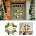 thumbnail image 1 of Wood Garland Door Hanging Hydrangea Rattan Ring Window Decorations for Elegant Home Décor, 1 of 8