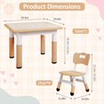 thumbnail image 4 of OUYAWEI Table and Chairs Set for Ages 2-10, Height Adjustable Desk with 4 Seats,Arts & Crafts Table,Graffiti Desktop, Non-Slip Legs, Max 300lbs, Children Multi-Activity Table for Classrooms,Daycares, 4 of 7