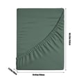 thumbnail image 3 of Double Bed Fitted Sheet | Non-Slip All-Inclusive Mattress Protector | Soft Stretch Polyester | Elastic Pocket Fits 15" Mattress | Easy Care | Multiple Colors | 203x153x30cm, 3 of 8