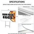 thumbnail image 3 of Farm Fresh Eggs 18"x24" Yard Sign & Stake Outdoor Plastic coroplast Window, 3 of 4