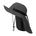 thumbnail image 3 of DYNWAVECA Chapeau de Pêche Chapeau de Soleil avec Rabat de Cou Soleil Protection Visière Chapeau de Randonnée Chapeau à Large Bord pour la Chasse Équitation Sac à Dos Sport Adultes Vert Profond, 3 of 10