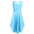 thumbnail image 2 of AAMILIFE Robe Princesse Sans Manches pour Filles en Dentelle Florale et Tulle pour Mariée, Mariage, Bal, Fête, Tenue de Cérémonie, 2 of 4