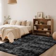 thumbnail image 2 of CozyDesg 8ft x 10ft Area Rugs, Soft Fluffy Area Rugs Floor Mat Floor Rugs for Living Room Bedroom Modern Decor Carpet, Blak Grey, 2 of 7