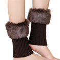 thumbnail image 2 of Women Autumn and Winter Short Turned Wool Warm Socks Boots Cover Knitting Wool Leg Protector, 2 of 4