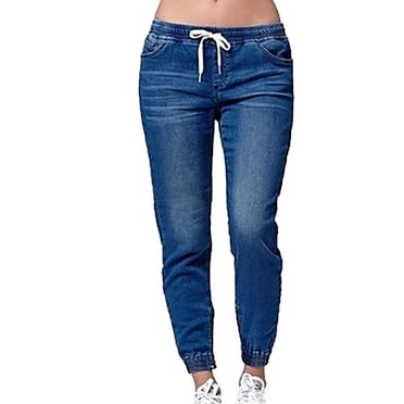 Bigersell Black Skinny Jeans Women Wide Leg Jeans Sale Ladies Boot Cut Jeans Straight-Leg Denim Pants Distressed Stretch Jeans Female Fitted High Waist Cropped Pants Style J-161 Dark Blue 4XL