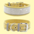 thumbnail image 3 of Dog Collar for Large Dogs  Rhinestones Dog Collar  Bling  Girl Dog Collars for Medium Dogs  Adjustable Suede Reflective Wide Dog Collars, 3 of 6