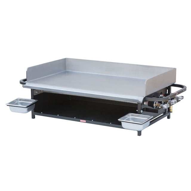 Big Johns Grills & Rotisseries PG-36 36" Countertop Gas Commercial Outdoor Griddle w/ Multiple Heat Zones, Liquid Propane