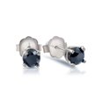 thumbnail image 2 of White Gold 1/2ct Round Cut Black Diamond Studs 14k, 2 of 2