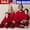 Red, variant on Matching Family Pajamas Sets Christmas PJ's Red Long Sleeve Tee and Plaid Pants Loungewear