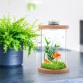 thumbnail image 4 of Miangastore Desk Fish Tank Pine Wood 1Set 6x4.1x3in, 4 of 8