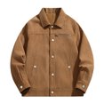 thumbnail image 1 of IROINNID Chemise-Veste pour Hommes Offres Veste Coquille Rigide Confortable Extérieur Trench Rétro Chemise-Veste à Boutons, Jaune, 1 of 2