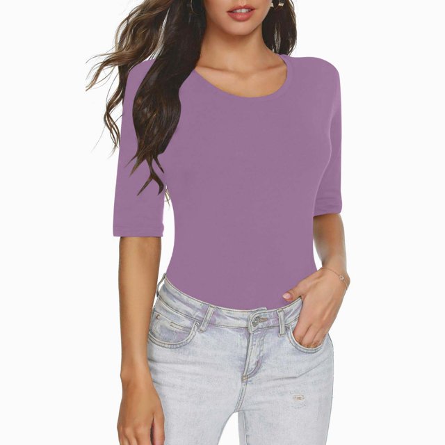 Liquidation d'Économies! BEFOKA T-Shirt Grande Taille pour Femmes, Blouse Décontractée d'Été pour Femmes, Haut à Manches Courtes et Col Rond Uni pour Femmes