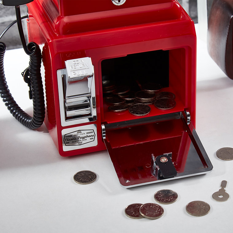 【1950年代】USAヴィンテージ 電話 Pay Phone 使用可能 Ryan Bros. American Retro 1950's Payphone with Coin Bank Wall