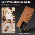 thumbnail image 3 of Leather Stand Case For Samsung Shockproof Card Slot Phone Cover, S21 Black, 3 of 6