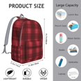 thumbnail image 3 of Buffalo Plaid Print Backpack, Classic Red and Black Checkered Daypack with Rustic Farmhouse Plaid Aesthetic for Daily Use, 3 of 4