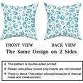 thumbnail image 4 of Teal Grey Leopard Print Pillow Covers 20X20 Inch Teal Gray Watercolor Cheetah Decorative Pillow Cases Animal Square Throw Pillow Case Set of 2 Home Decor For Sofa Living Room Bedroom Bed Cushion, 4 of 5