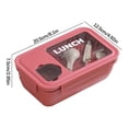 thumbnail image 3 of Yhmxh Lunch Box for Kids Kitchen Gadgets Plastic Lunch Box Fresh-keeping Box Microwave Oven Heating Sealed Thermal Insulation Bento Box Lunch Box With Tableware 1100ML Lunch Containers, 3 of 3
