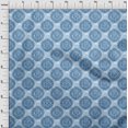 thumbnail image 4 of oneOone Silk Tabby Medium Blue Fabric Asian Block Craft Projects Decor Fabric Printed By The Yard 42 Inch Wide, 4 of 4