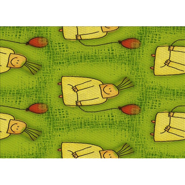 Ahgly Tapis Rectangulaire Lavable en Machine Vert Caméléon, 3 Pieds x 5 Pieds