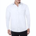 thumbnail image 1 of XDZJLR Chemise Homme Décontractée Business Couleur Unie Col à Revers Manches Longues, 1 of 3