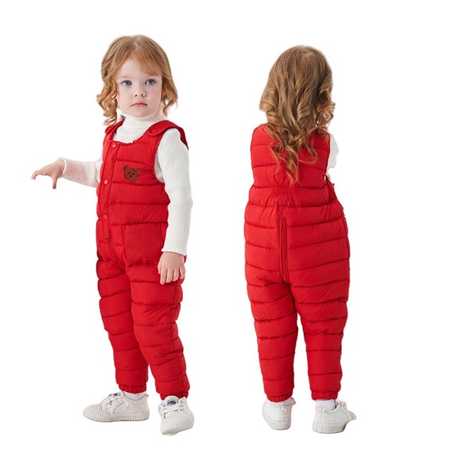 RXIRUCGD Barboteuse pour Bébé Garçon et Fille Plus Salopette en Molleton ( Rouge, Taille : 4 Ans )