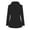 Black, variant on Timegard Rain Jackets for Women Plus Size Zip up Hoodies Jackets Mid Long Lightweight Outdoor Hiking Coat