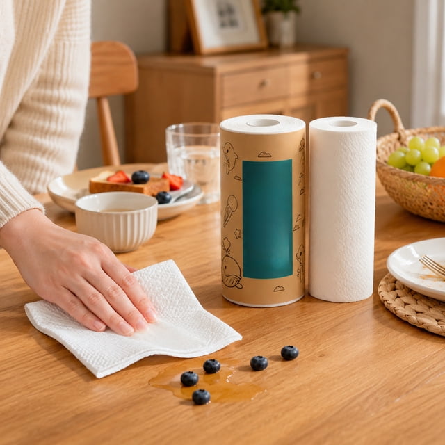 Thick Reusable Kitchen Cloths, 28x28cm, Highly Absorbent, Lint-Free, Washable, Disposable Weekly Roll for Household Cleaning and Oil Absorption