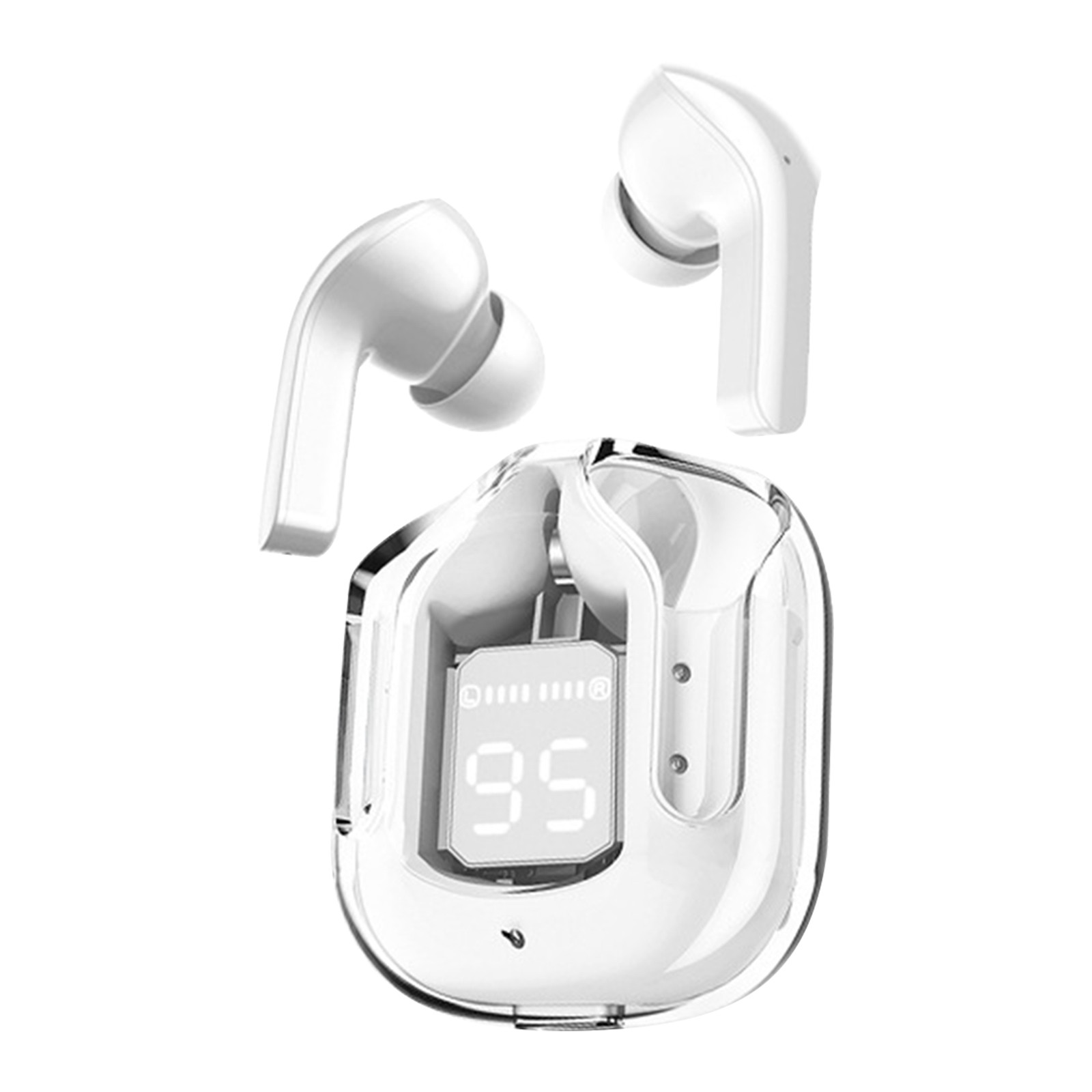 Transparent Bluetooth Earbuds, Bilateral Stereo, Copper Speaker