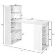 thumbnail image 3 of Costway Computer Desk Writing  Workstation Office w/6-Tier Storage Shelves White, 3 of 10