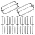 thumbnail image 2 of SHISUYAN 20PCS Slide Belt Connection Roller Buckles Bag Strap Adjustable Metal Pin Buckles for Backpack Suitcase Clothes(Silver), 2 of 9